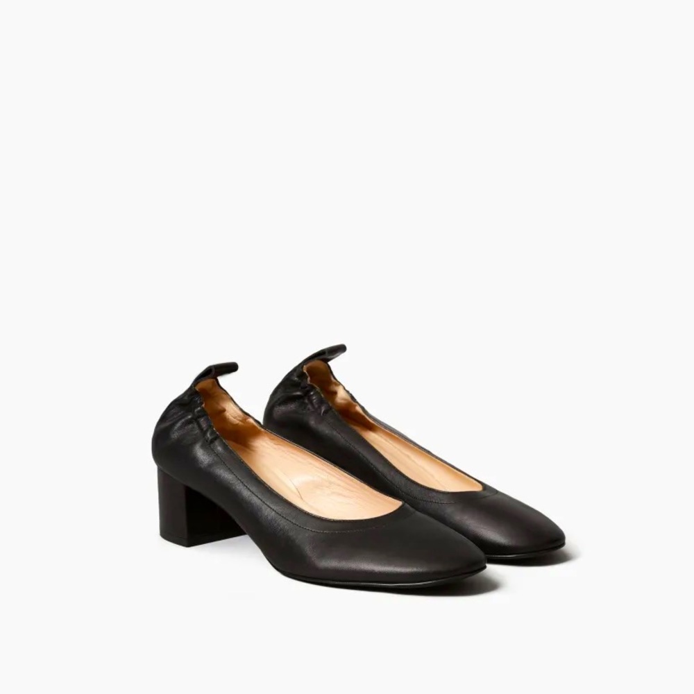 Everlane Block Heel Italian Leather Pumps
